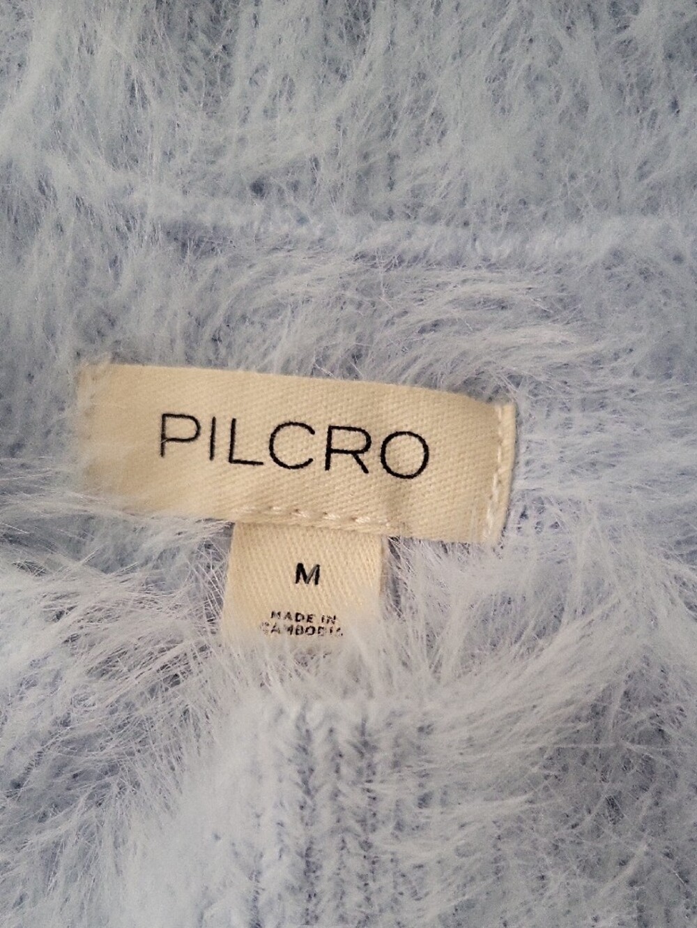 Anthropologie Pilcro Eyelash Short-Sleeve Sweater Light Blue Medium - Picture 4 of 5